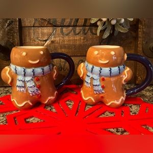 NWT Target Wondershop Gingerbread Mugs (pair)